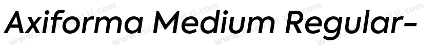 Axiforma Medium Regular字体转换